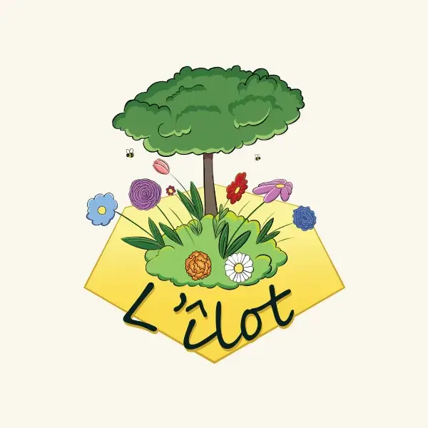 Logo créé par By Your Side Design pour L'îlot