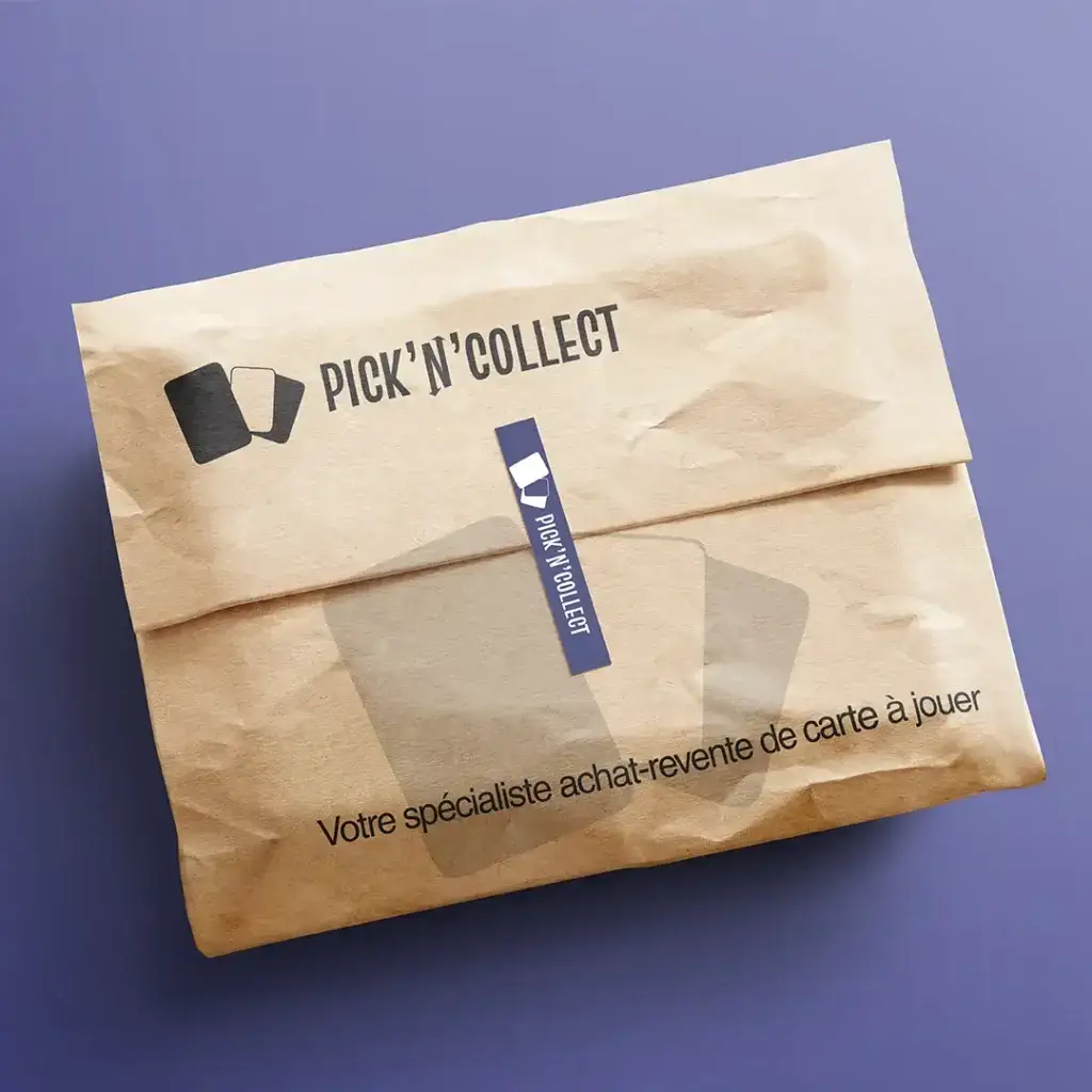 Emballage kraft personnalisé Pick’N’Collect avec impression monochrome du logo