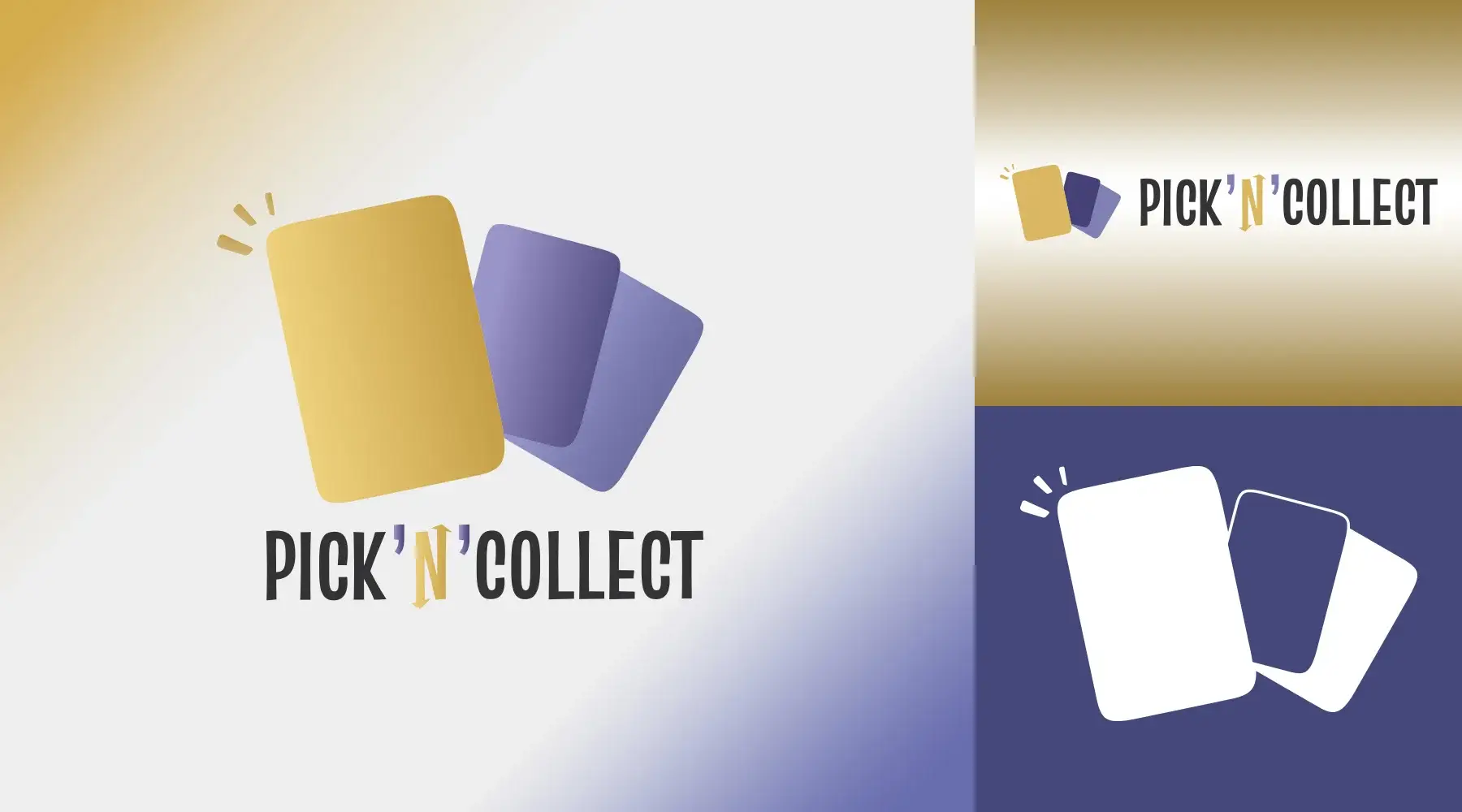 Ensemble de logo réalisés par By Your Side Design pour Pick'N'Collect