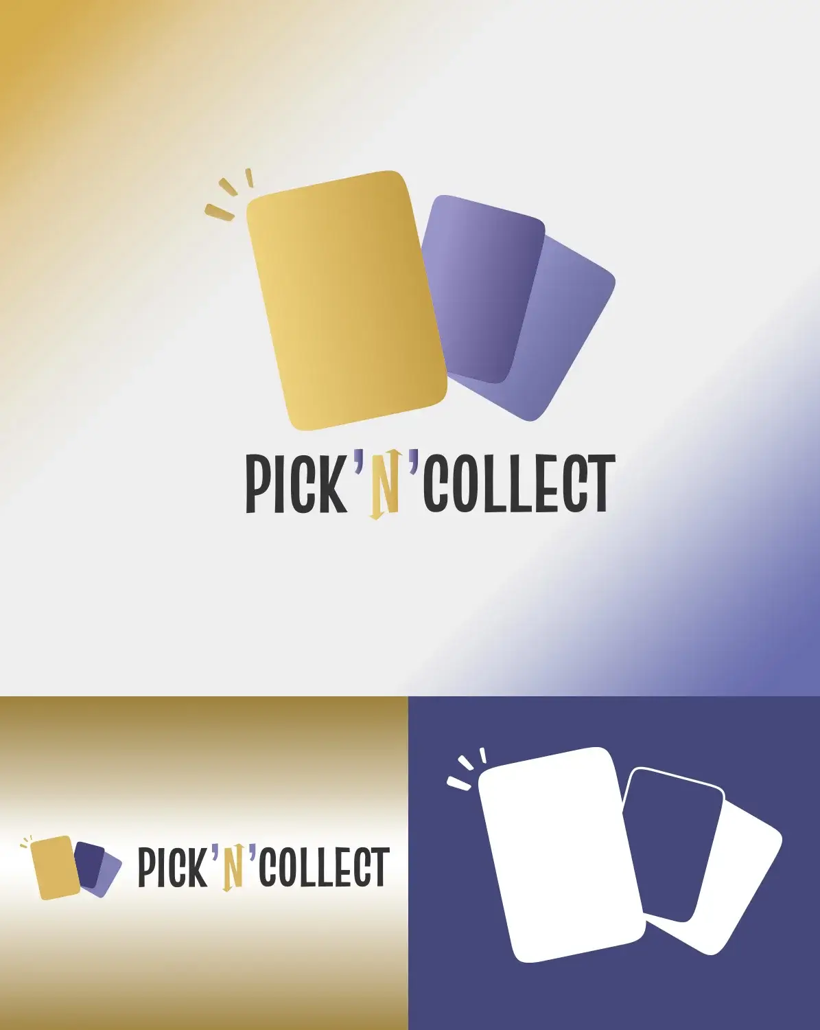 Ensemble de logo réalisés par By Your Side Design pour Pick'N'Collect